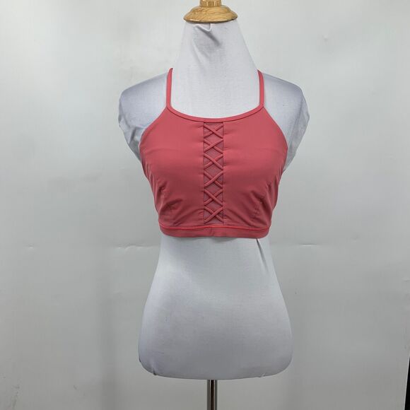 Lululemon Bikini Top Womens 4 Punch Shoreline High Neck UV Protect Swim Crop Top - Picture 2 of 9